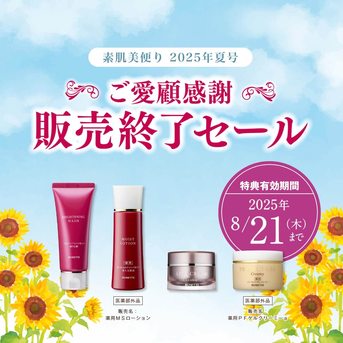 ロゼット素肌美システム ご愛顧感謝 販売終了セール